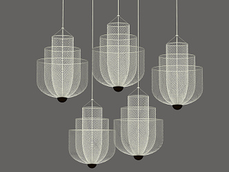 Modern chandelier 3d model