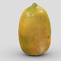 Papaya melon fruit cartoon fruit 3d model