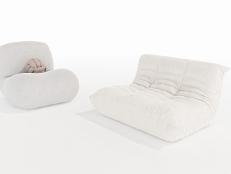 Modern Single Sofa Lazy Sofa 3d model