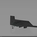 Sleek Military Stealth Aircraft With Flying Wing Design And Dark Coloring