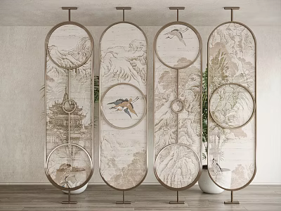 Screen partition Decorative screen partition 3d model