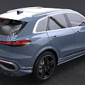 Light Blue Audi SUV With Modern Design And Black Wheels 3d model