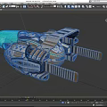 Sci Fi Device With Green Transparent Front And Metallic Mechanical Structure