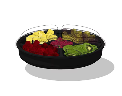 Modern fruit plate 3d model Modern fruit plate 3d model