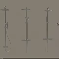 Modern Stainless Steel Wall Mounted Shower Systems With Overhead And Handheld Sprayers