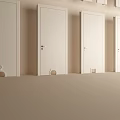 Modern White Hinged Doors Interior Display Featuring Multiple Simple Designs And Clean Lines 3d model