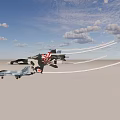 US Air Force Silver Gray Fighter Jet With Modern Sleek Aerial Combat Design