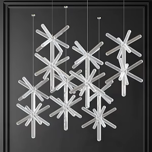 Modern Crystal Chandelier Decorative Crystal Chandelier 3d model