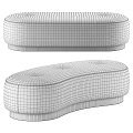 Modern Luxury Curved Upholstered Bench With Gold Metal Base For Stylish Home Interior Decor