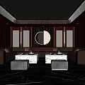 Luxury KTV Interior Design With Leather Sofas Marble Tables And Gold Lighting 3d model