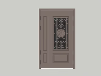 Modern security door gate 3d model