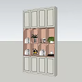 Modern White Bookshelf With Open Pink Shelves Books Plants And Decorations