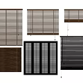 Various Modern Window Blinds with Wooden Metallic and Fabric Materials for Interior Design