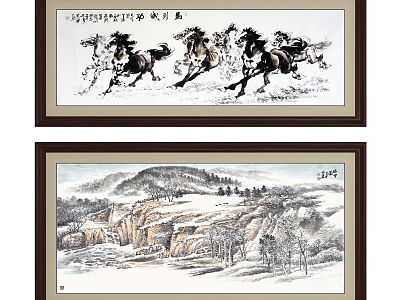 Chinese Landscape Painting Hanging Paintings model