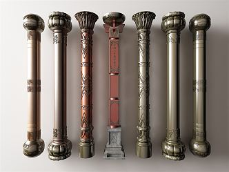 Chinese pillar 3d model