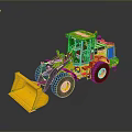 bulldozer low mode bulldozer pixel bulldozer voxel bulldozer crawler bulldozer hydraulic crawler bulldozer 3d model