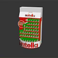 Nutella Retail Display Shelf With Multiple Layers White Red Design Storing Jars