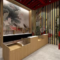 Modern Specialty Store Interior Design With Wooden Shelves And Display Counters