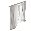 Elegant Light Gray Flowing Curtains For Window With Soft Drapery Design