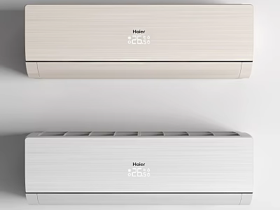 Haier Wall Mounted Air Conditioners With Beige And White Design And 26℃ Temperature 3d model