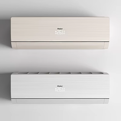 Haier Wall Mounted Air Conditioners With Beige And White Design And 26℃ Temperature 3d model