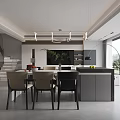 Modern Living Dining Room Interior With Sofa Coffee Table Chandelier And Artwork