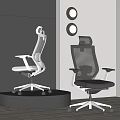 Ergonomic Mesh Back Office Chairs With Adjustable Design In Modern Office Space 3d model