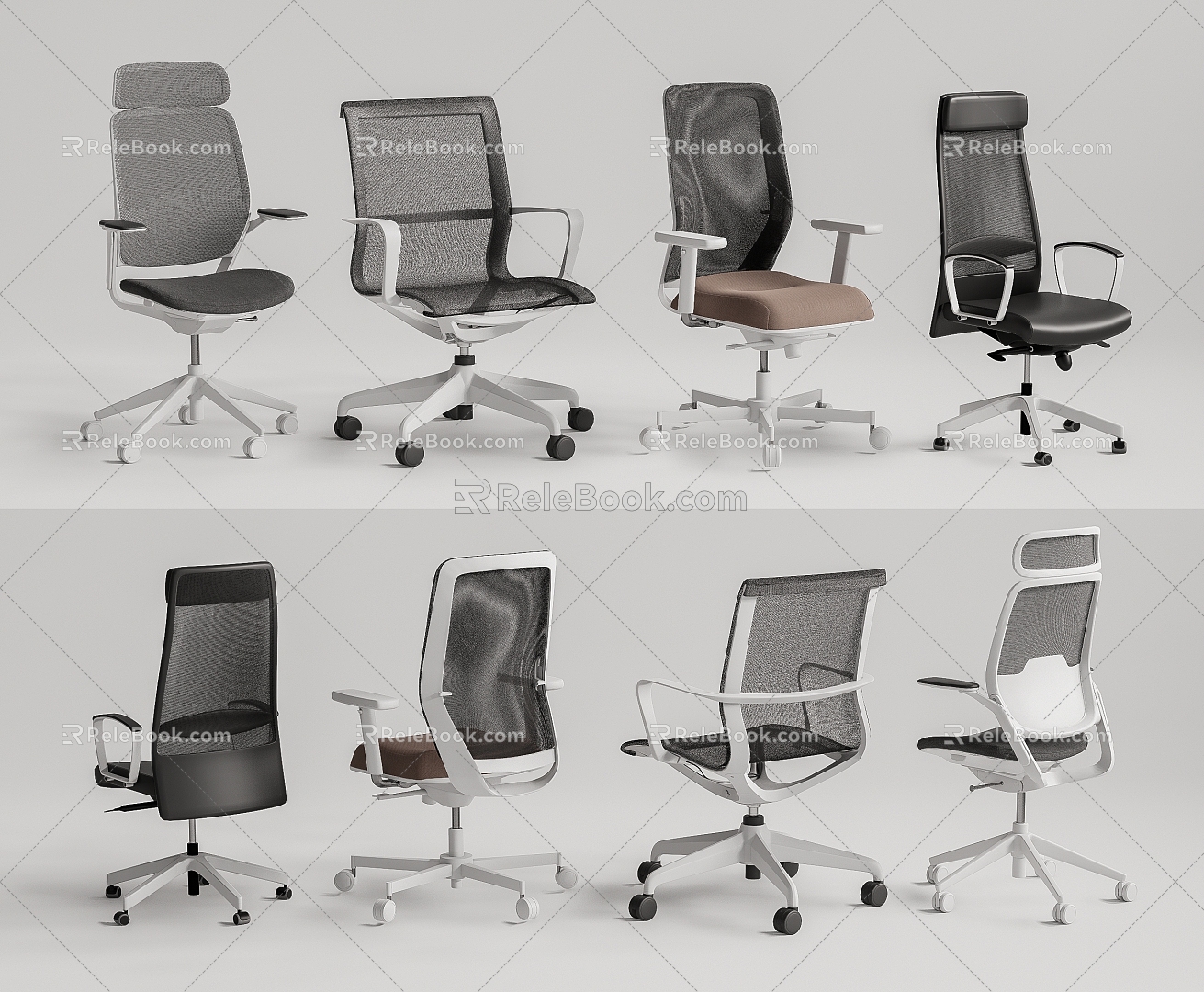 Modern Office Chair Computer Chair Rotating Chair Mesh Chair 3d model