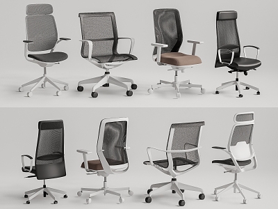 Modern Office Chair Computer Chair Rotating Chair Mesh Chair 3d model