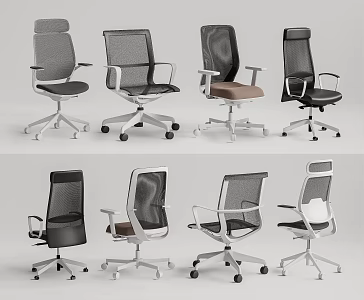 Modern Office Chair Computer Chair Rotating Chair Mesh Chair 3d model