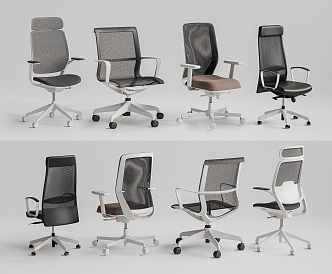 Modern Office Chair Computer Chair Rotating Chair Mesh Chair 3d model