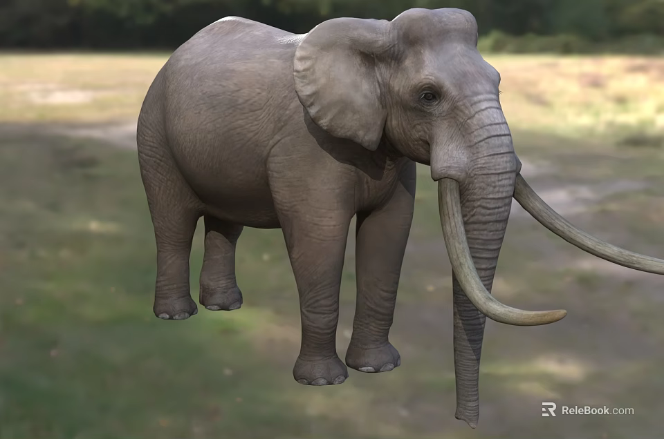 Colorful Reptile Lizard Sunbathing On Rock In Natural Habitat Environment 3d model 