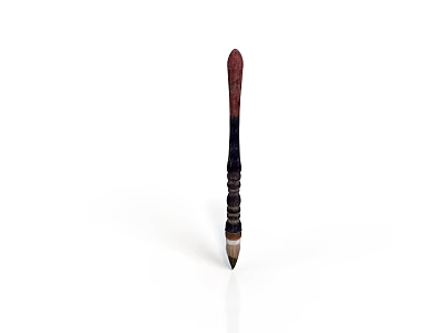 Traditional Chinese Writing Brush With Wooden Handle And Decorative Carvings For Daily Use 3d model