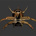 Prehistoric Orange Red Arthropod Creature With Long Tail And Sharp Pincers 3d model
