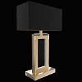 Black Lampshade Gold Base Modern Table Lamp With Stylish Square Home Decor Design 3d model