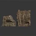 Natural Wood Stone Decorative Elements With Rough Textured Surface For Garden Decoration