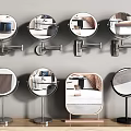 Various Styles Makeup Mirrors Wall Mounted Tabletop Metal Frames Round Square