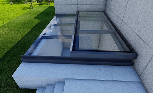 Translational sunroof 3d model