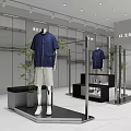 MAX Men And Women Clothing Store Front With Display Windows And Mannequins
