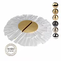 Luxury Modern Double Sofa With White Upholstery And Gold Metal Decorative Accents