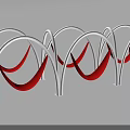 Modern Photo Spot With White Curved Structures And Red Decorative Elements