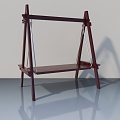 Wooden Swing Swing 3d model