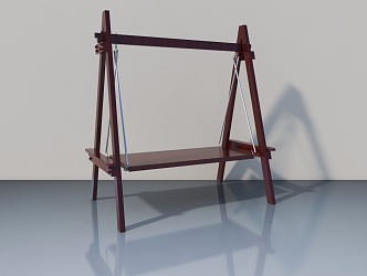 Wooden Swing 3d model