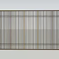 Modern Metal Room Divider With Vertical Horizontal Slats Grid Design For Interior Decor