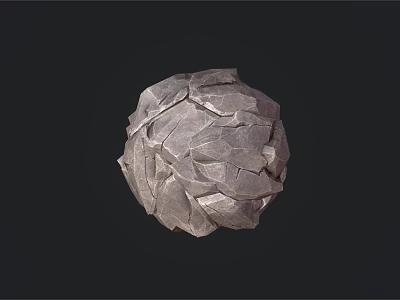 Natural Wood And Stone Material With Textured Spherical Surface Design 3d model