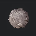Natural Wood And Stone Material With Textured Spherical Surface Design