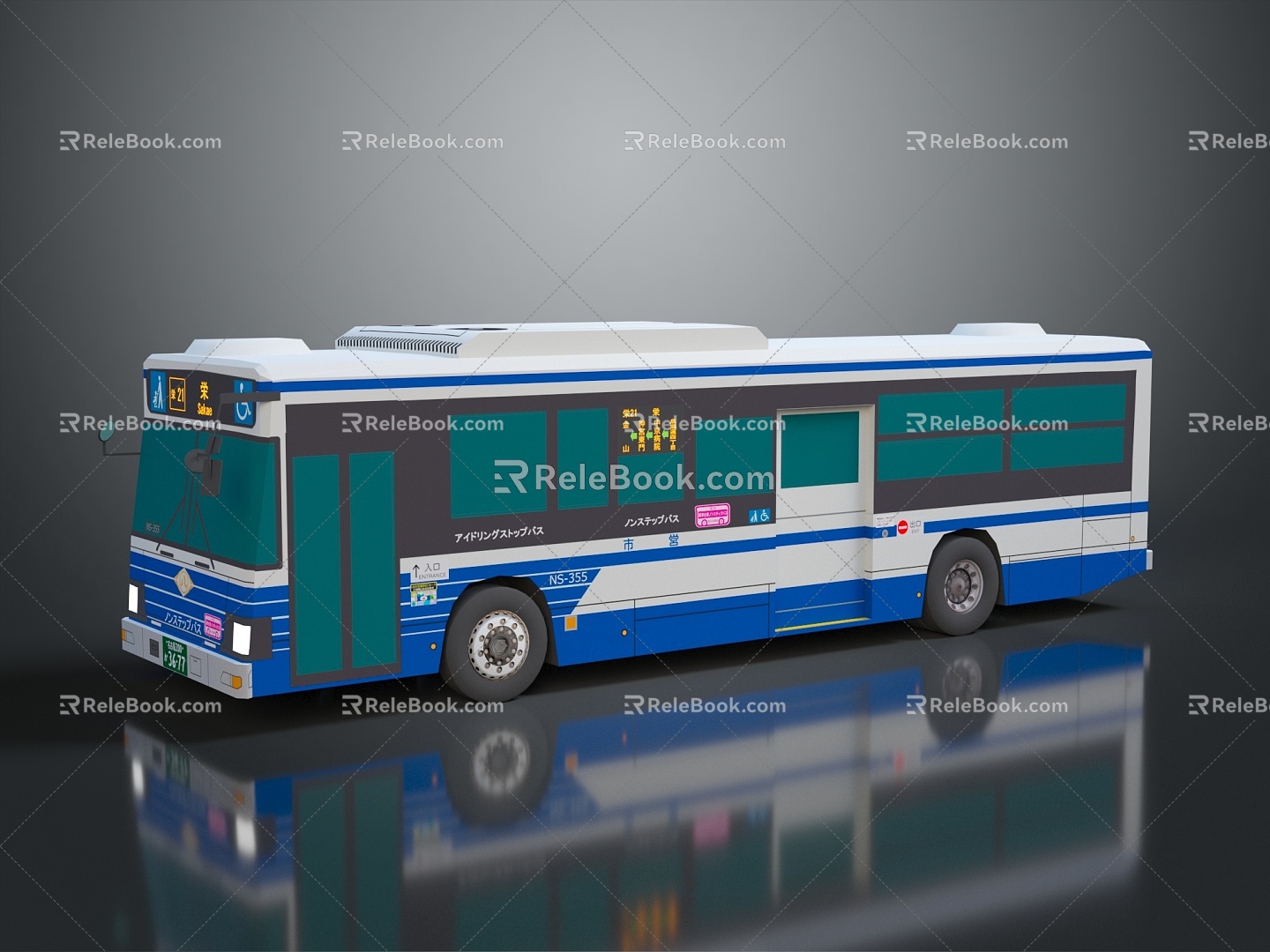 Hyundai Bus School Bus Van Box Car model