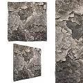 Gray Textured Stone Floor With Natural Pattern Shown In Different Views 3d model