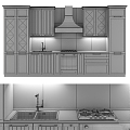 modern cabinet kitchen ikea marble gun and 3d model