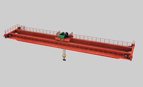 Crane crane beam type crane hook double beam vehicle single beam vehicle 3d model